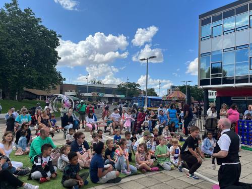stevenage event island space in use for a childrens event